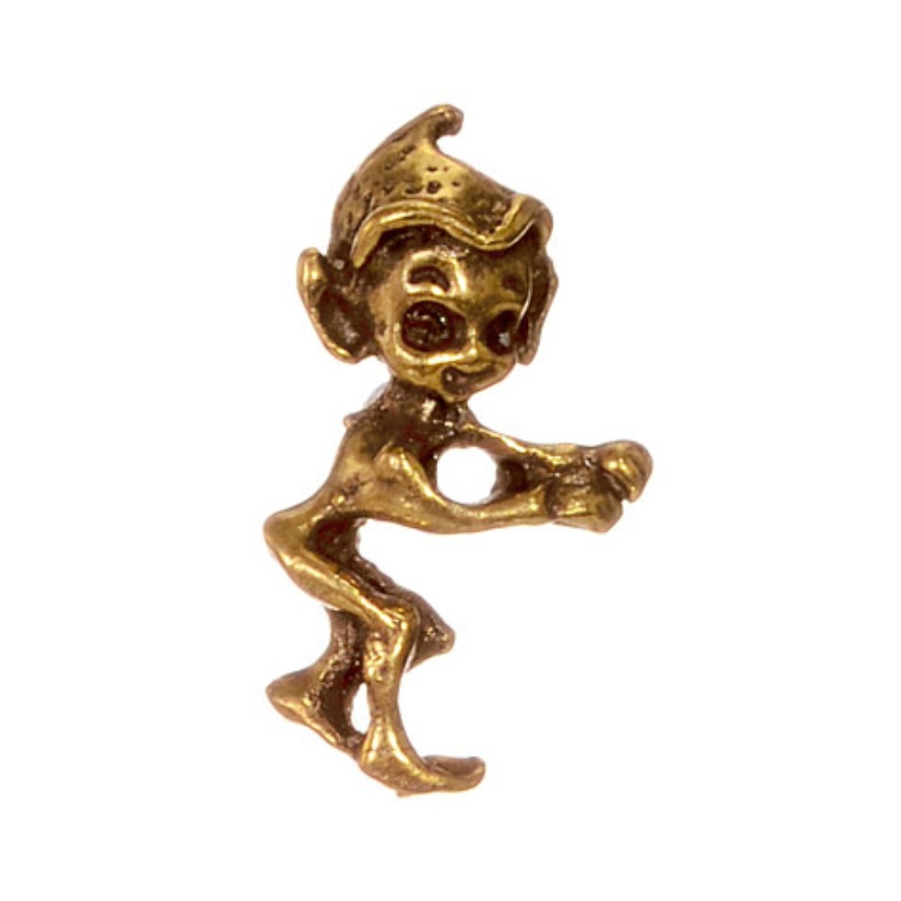 Vintage Itty Bitty Elf Pin in Gold